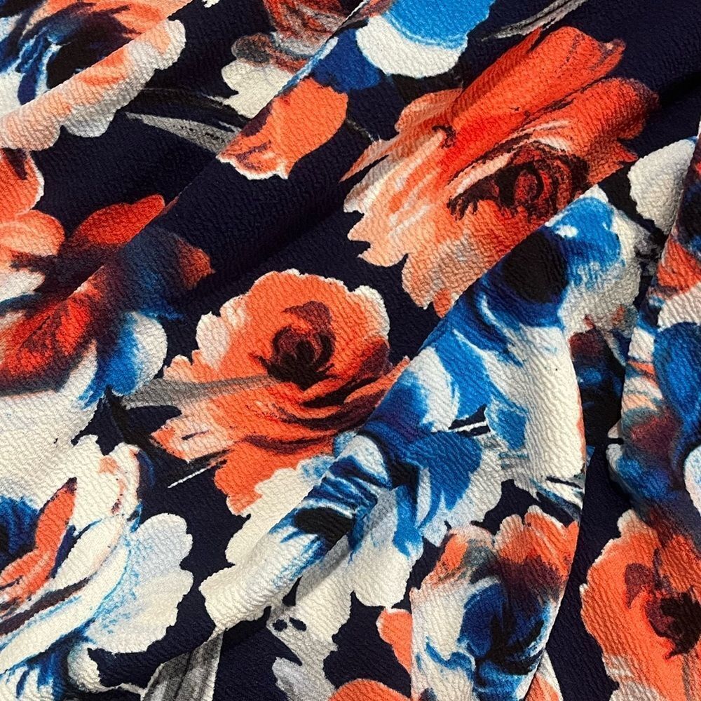 Lily Rose Fit & Flare Dress Floral Short Sleeve Scoop Neck Multicolor Size L - Picture 5 of 7